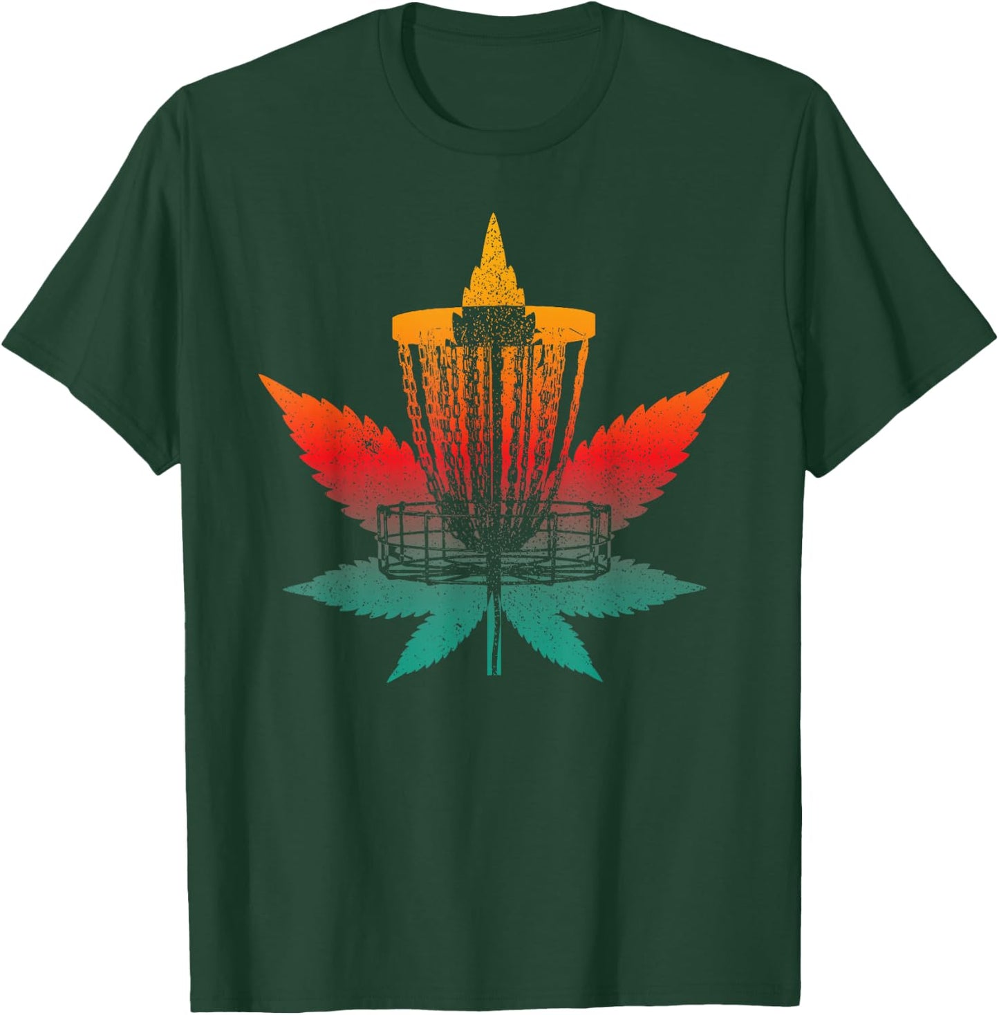Disc Golfing Weed Marijuana Pot Smoker Disc Golf Cannabis T-Shirt - T-Shirt | Forest