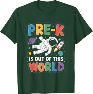 Pre-K is Out of This World Space Teacher Back to School T-Shirt - T-Shirt | Forest