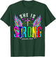 She Is Strong Bible Proverbs 31:25 Cross Wings Christian T-Shirt - T-Shirt | Forest