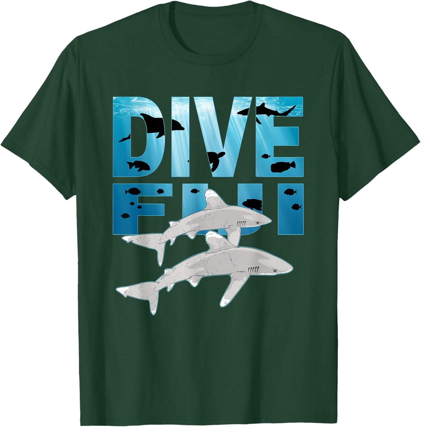 Oceanic Whitetip Shark and Dive Fiji Nigano T-Shirt - T-Shirt | Forest