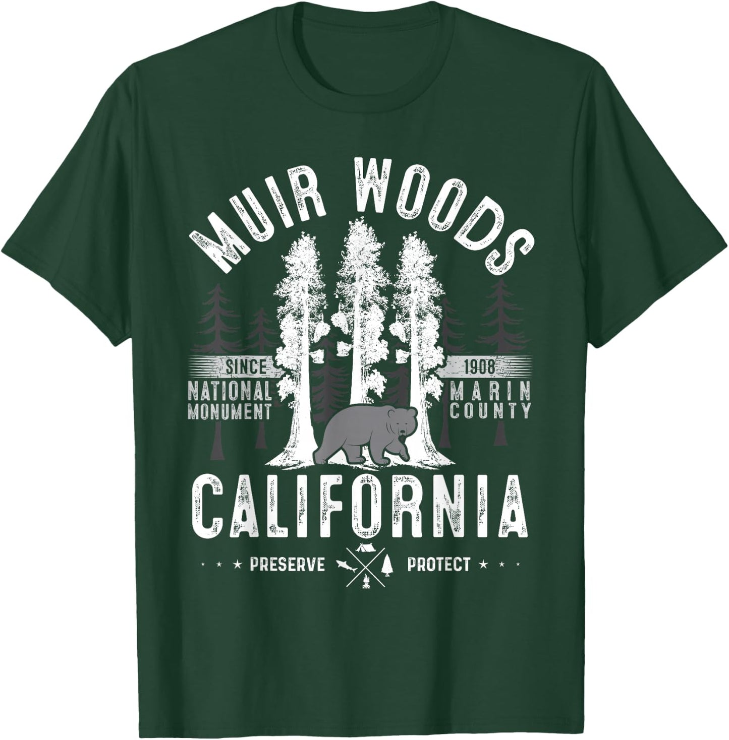 Muir Woods National Monument National Park Apparel T-Shirt - T-Shirt | Forest