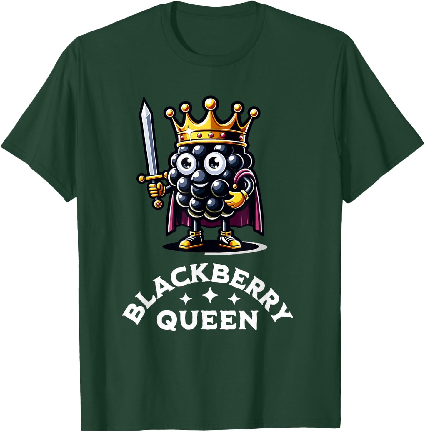 Blackberry Queen Funny Fruit Blackberry Bush Black Berry T-Shirt - T-Shirt | Forest