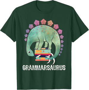 English Teacher Grammarsaurus T-Shirt - T-Shirt | Forest