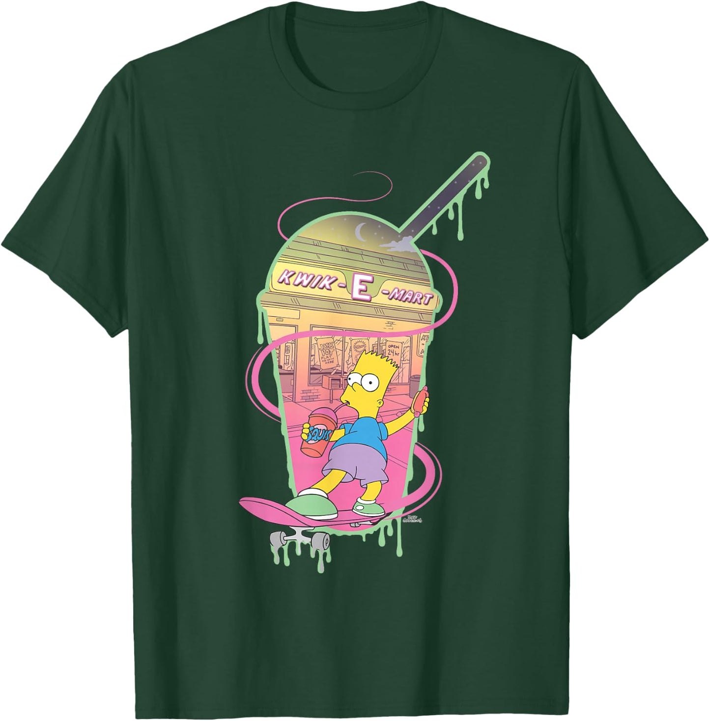 The Simpsons Bart Simpsons Kwik-E-Mart Squishee Small T-Shirt - T-Shirt | Forest