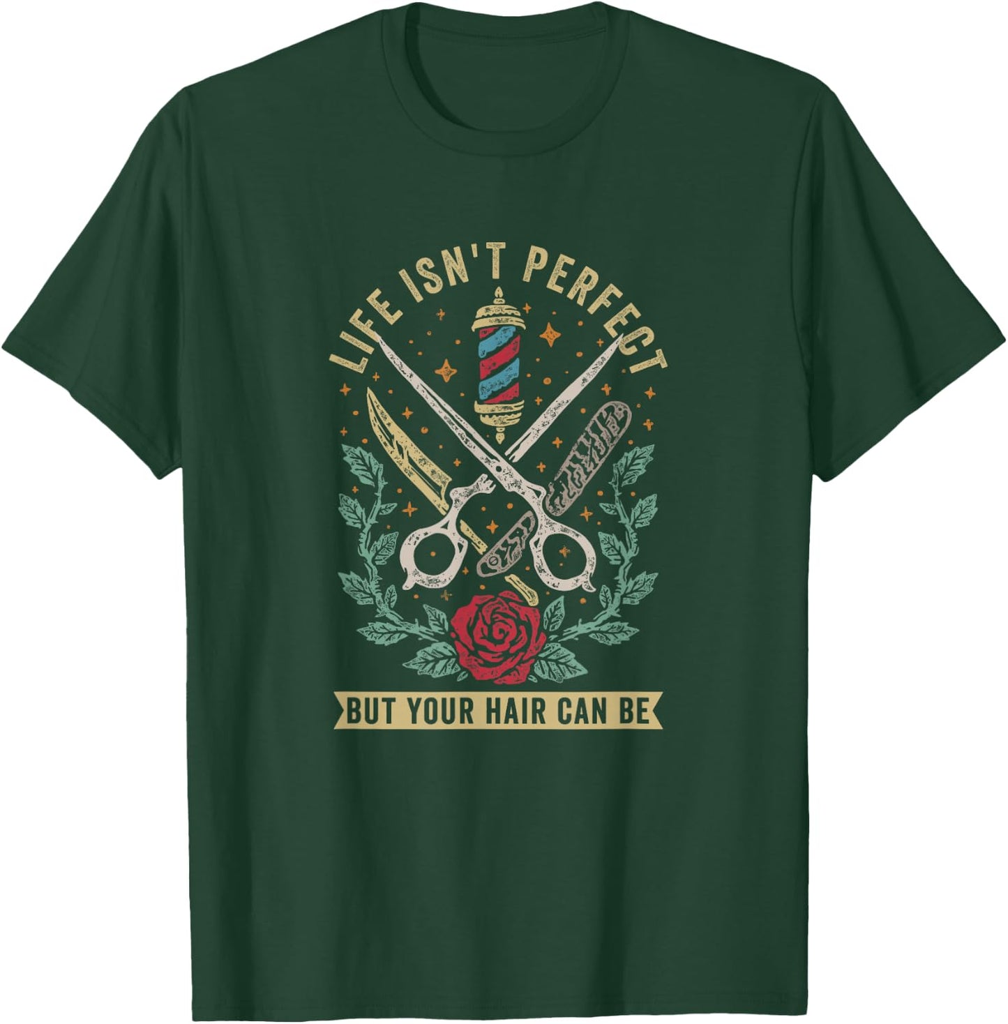 Barber - Hairdresser Hairstylist Barbershop Barber Small T-Shirt - T-Shirt | Forest
