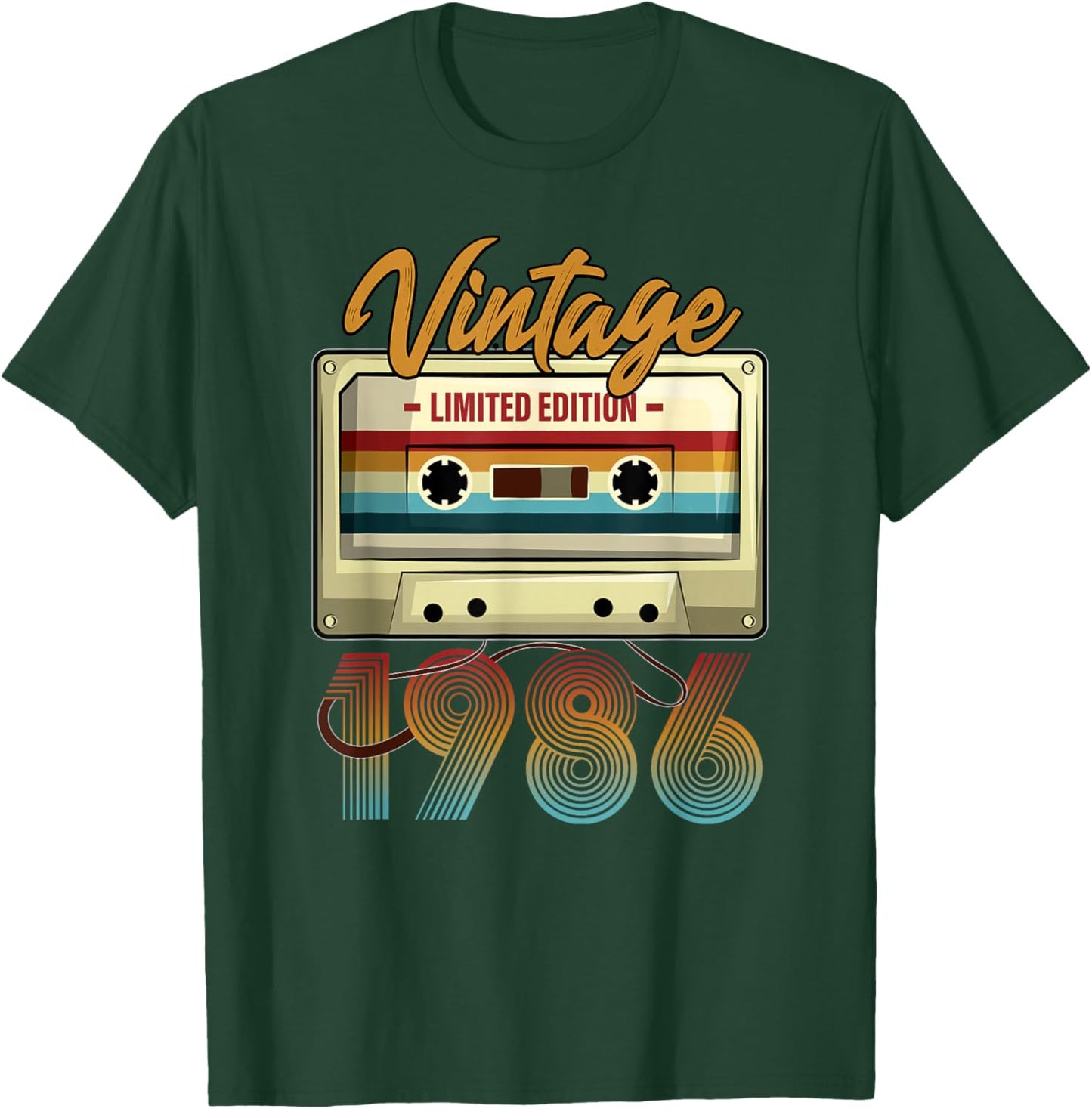 Vintage 1986 39th Birthday Cassette Tape Women B-Day T-Shirt - T-Shirt | Forest