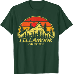 Vintage Tillamook Oregon OR Mountains Hike Hiking Souvenir T-Shirt - T-Shirt | Forest