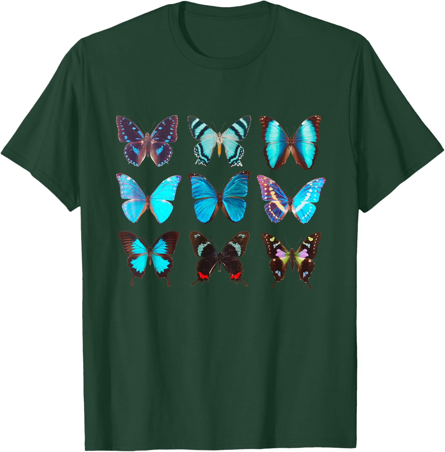 Butterfly Lover Colorful Butterflies Entomologist Science T-Shirt - T-Shirt | Forest