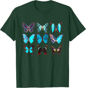 Butterfly Lover Colorful Butterflies Entomologist Science T-Shirt - T-Shirt | Forest