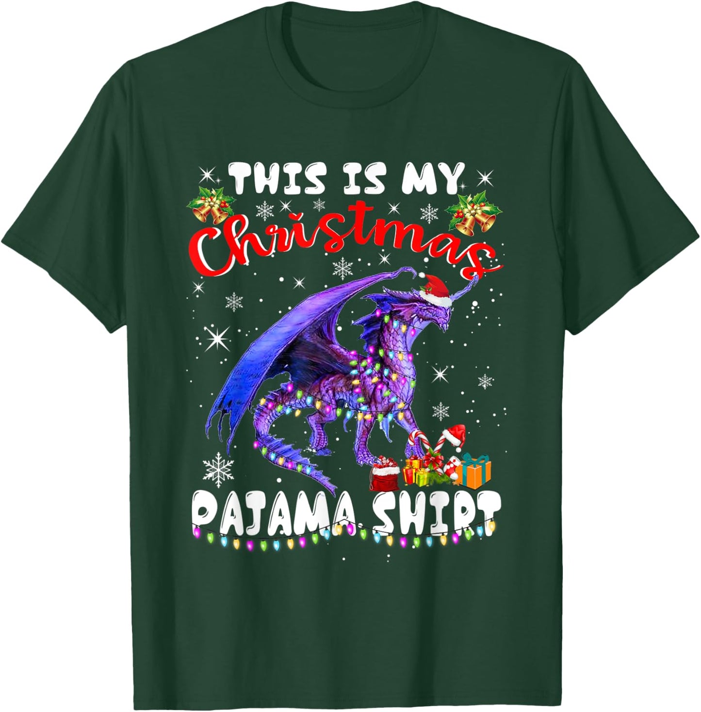 This Is My Christmas Pajama Shirt Dragon Matching Family Boy T-Shirt - T-Shirt | Forest