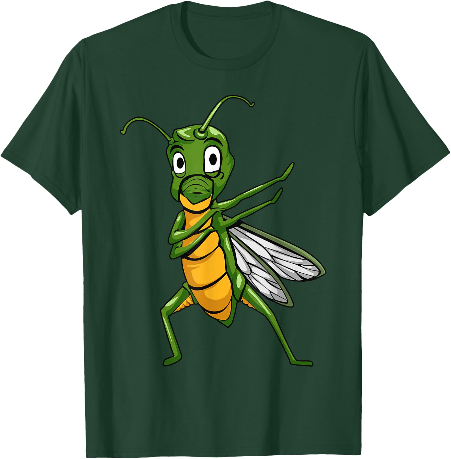 Funny Grashopper Dabbing Hopper Insect Lover Men Women Kids T-Shirt - T-Shirt | Forest