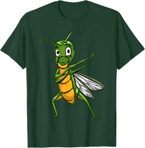 Funny Grashopper Dabbing Hopper Insect Lover Men Women Kids T-Shirt - T-Shirt | Forest