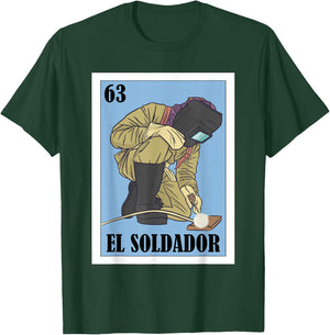 Funny Mexican Welding Design for Welders - El Soldador T-Shirt - T-Shirt | Forest