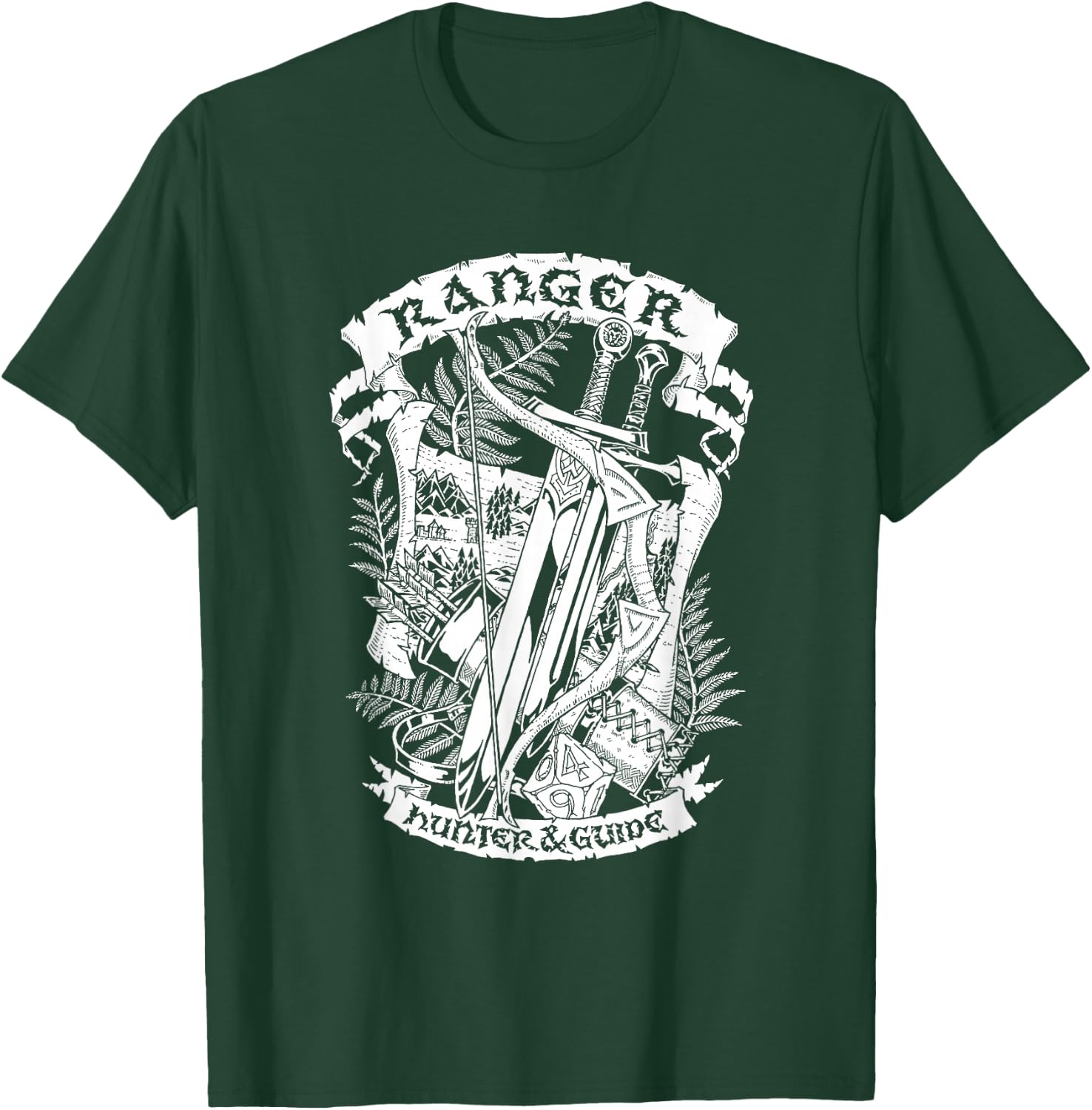 Fantasy Role-Playing Game (RPG) Ranger T-Shirt - T-Shirt | Forest