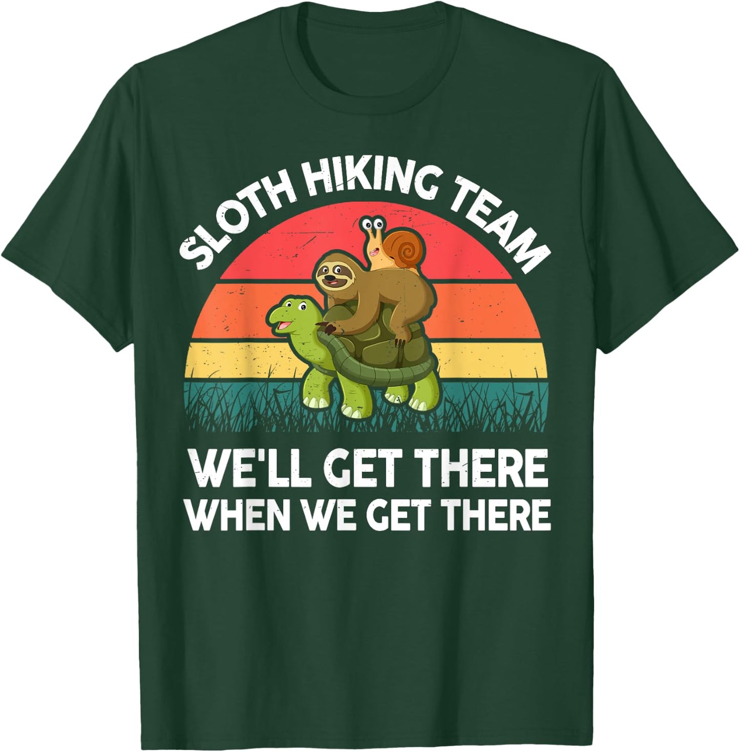Sloth-Shirt Funny Sloth Hiking Team Men Women Gift Hiking T-Shirt - T-Shirt | Forest