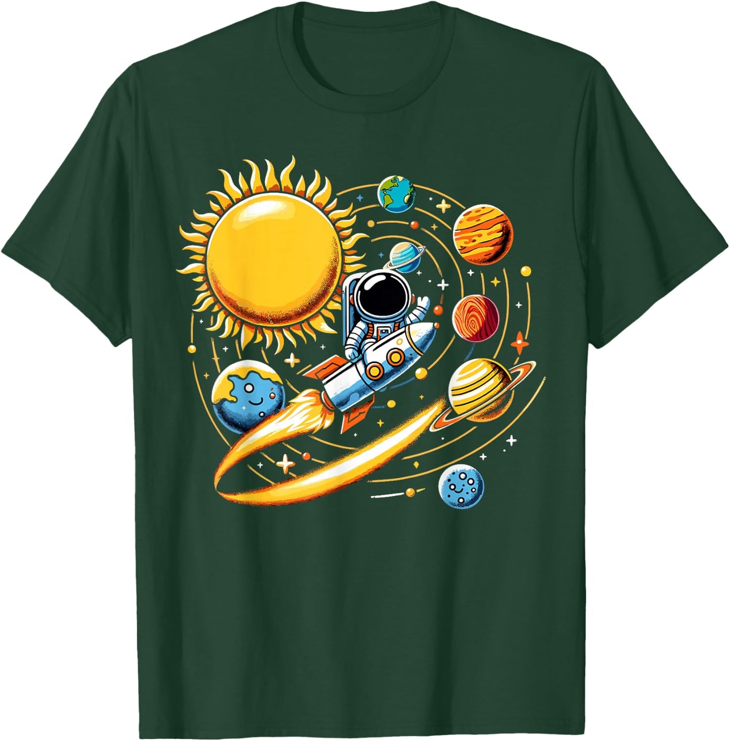 Solar System Planets Science Space Astronaut T-Shirt - T-Shirt | Forest