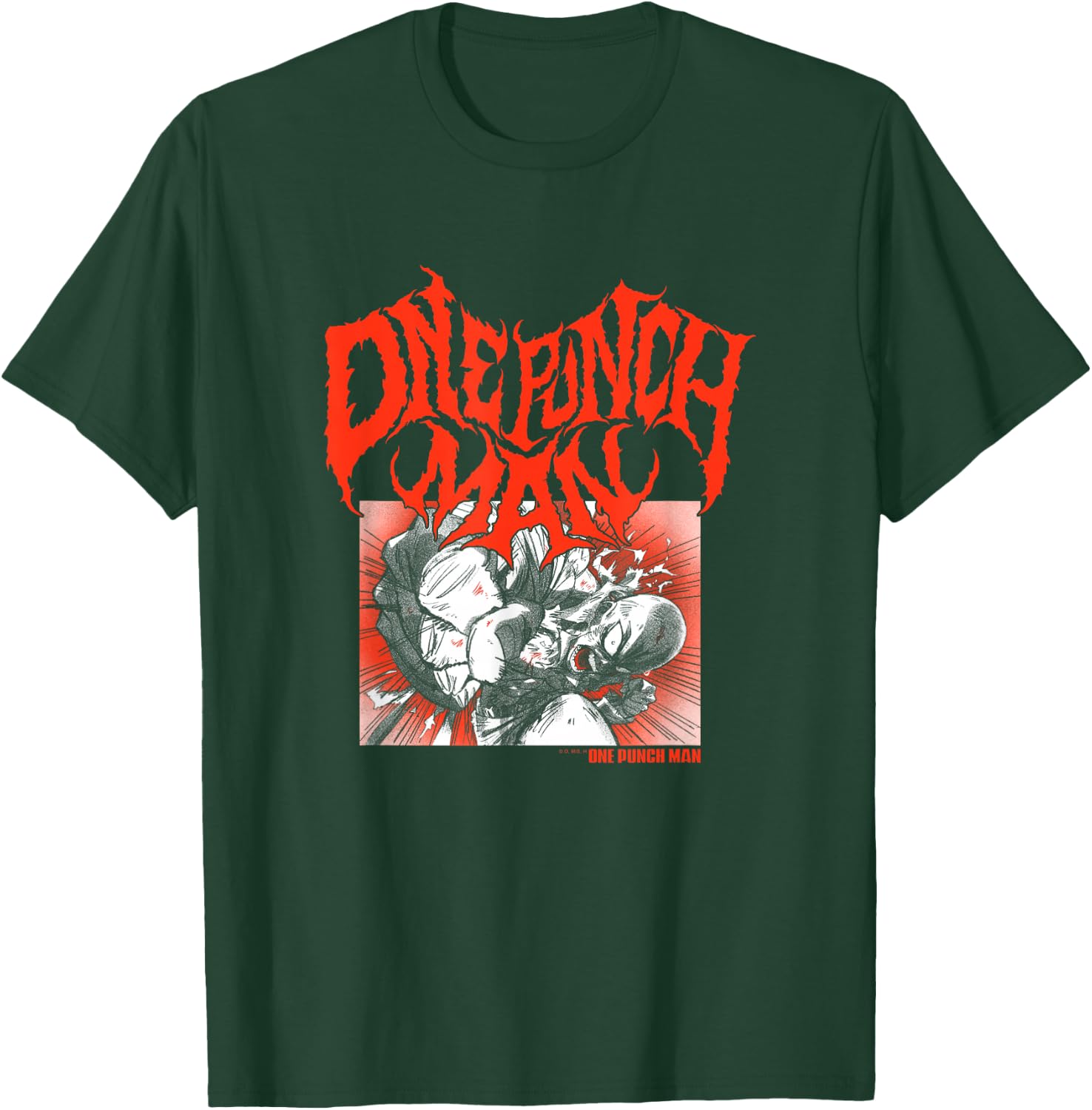 One Punch Man Metal Inspired Logo Small T-Shirt - T-Shirt | Forest