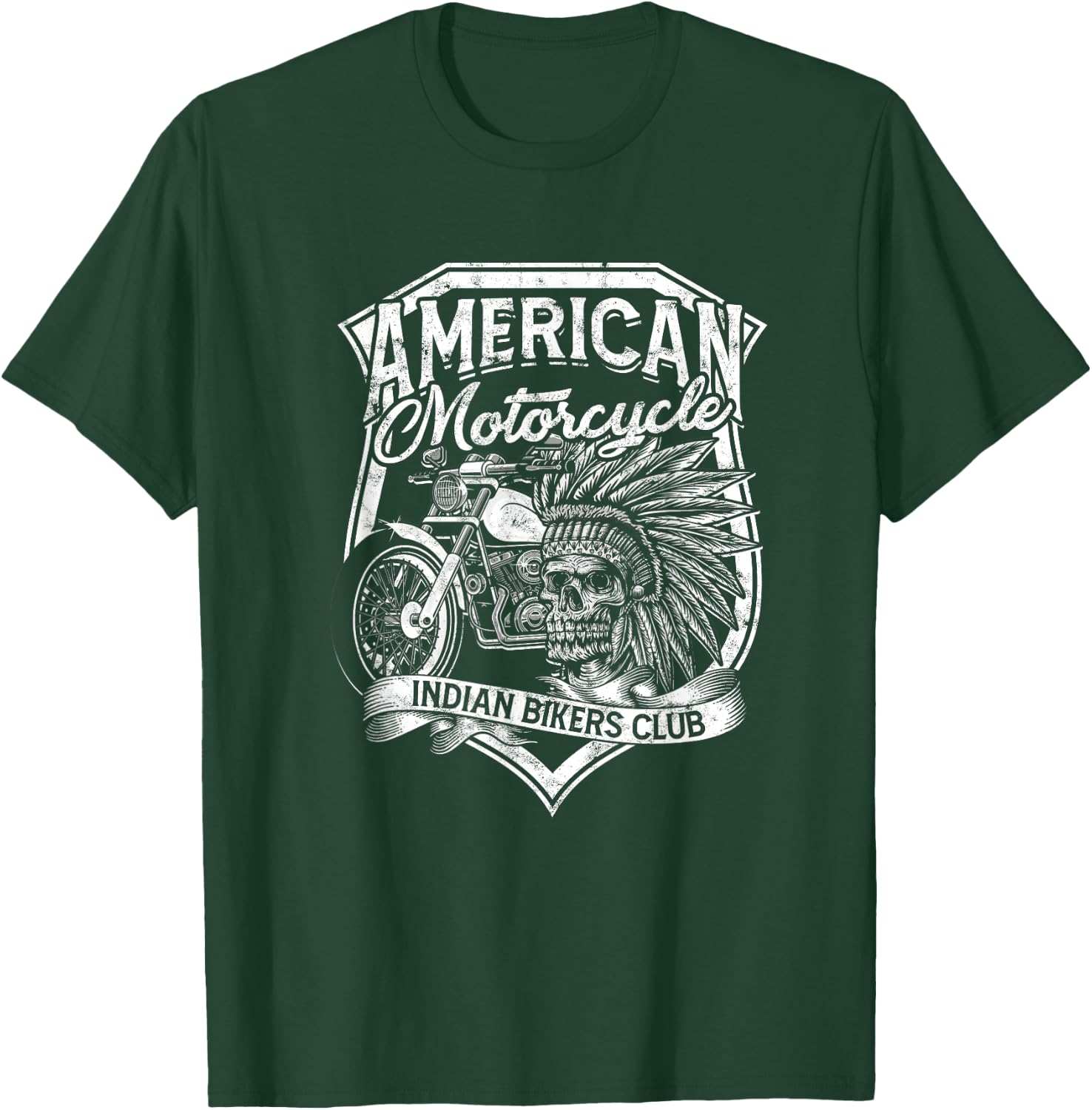 American Motorcycle Indian bikers club - American Indian T-Shirt - T-Shirt | Forest