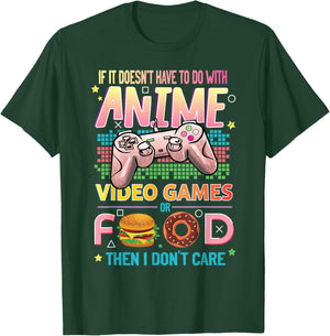 Anime Video Games Food - Anime Lovers Gifts Idea Girls Boys Small T-Shirt - T-Shirt | Forest