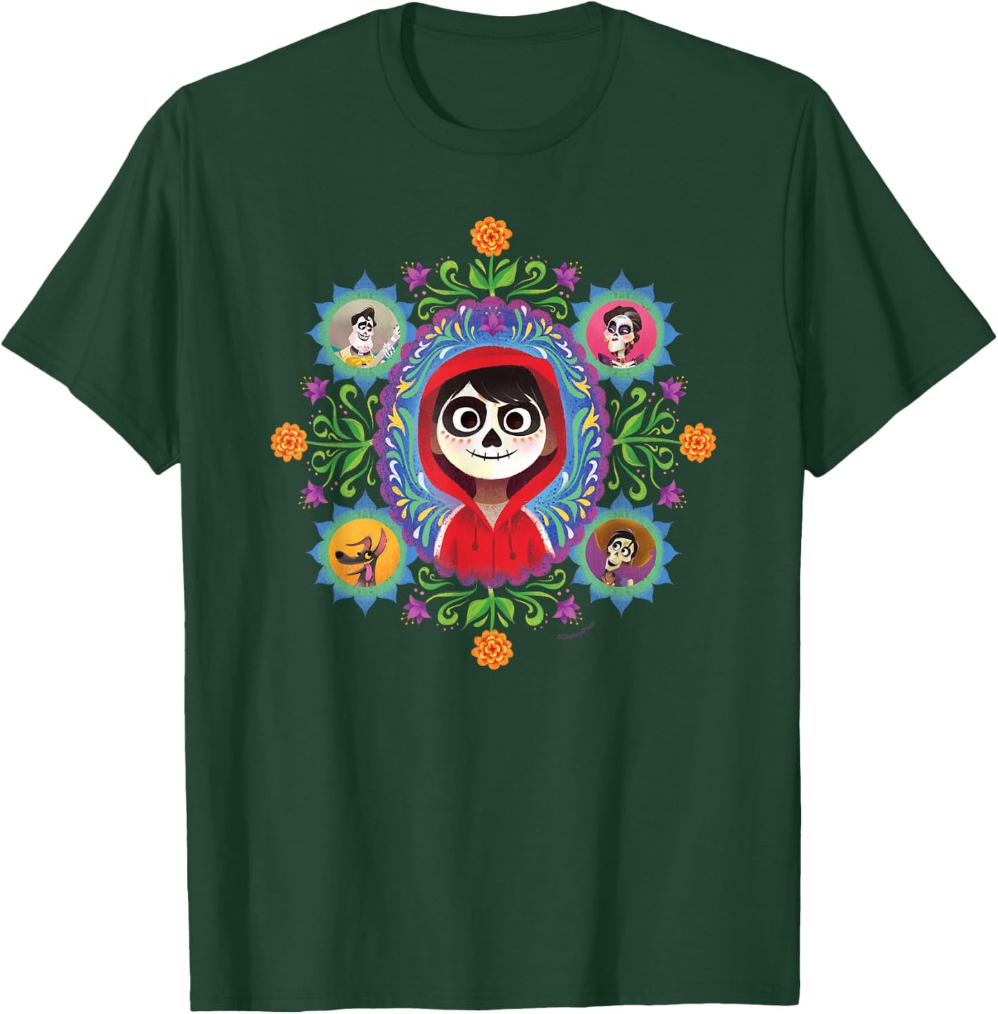 Disney and Pixar's Coco Miguel Colourful Florals T-Shirt - T-Shirt | Forest