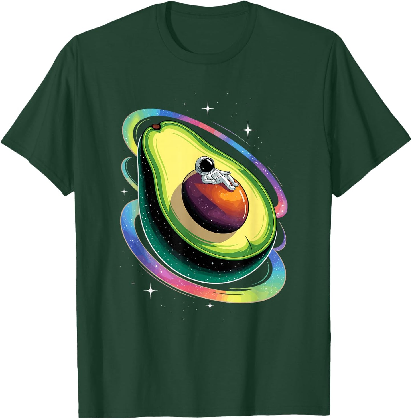 Astronaut Space Avocado Planet Stars Galaxy Avocados T-Shirt - T-Shirt | Forest