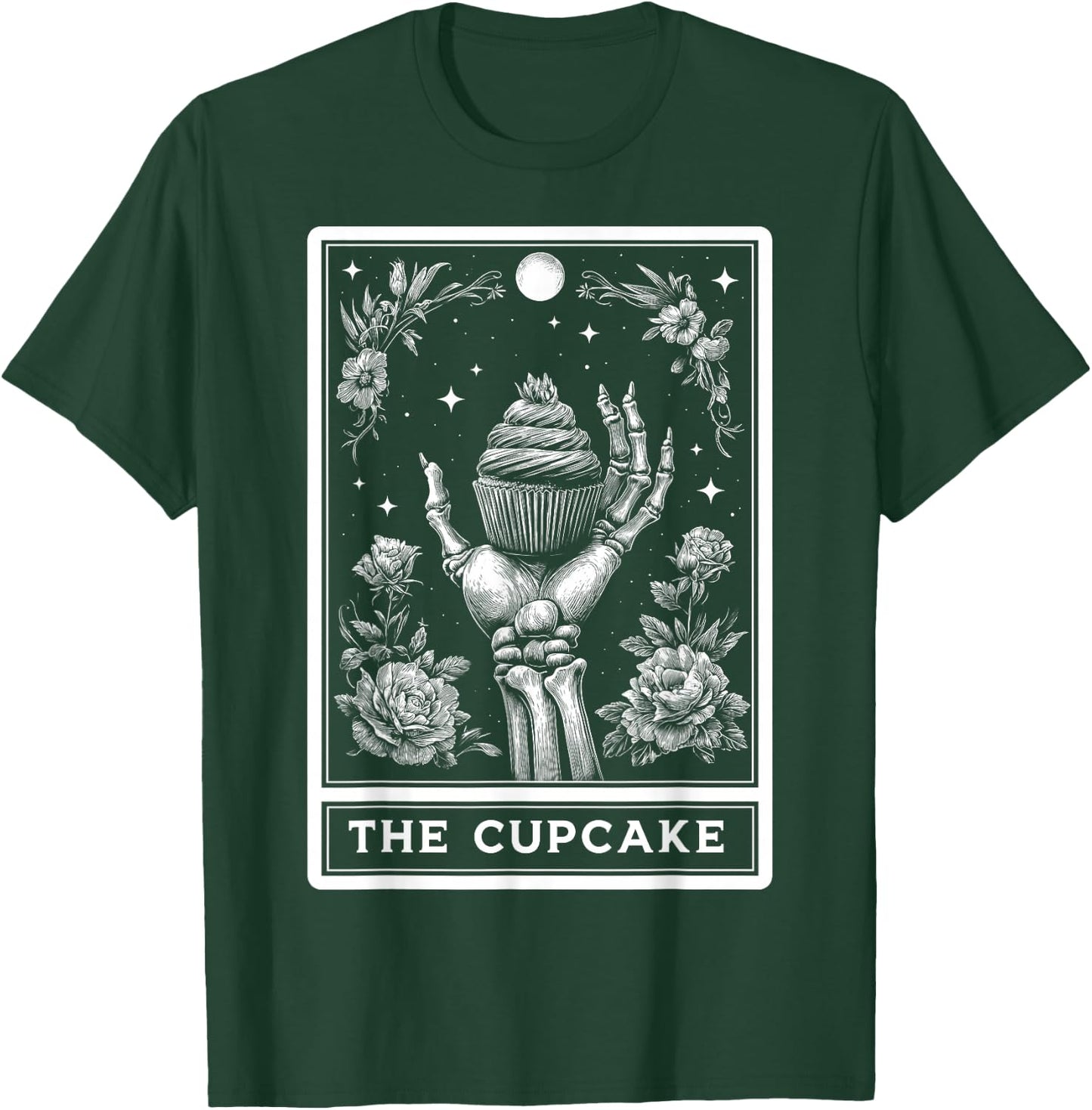The Cupcake Baker Baking Tarot Card Skeleton Witchy T-Shirt - T-Shirt | Forest