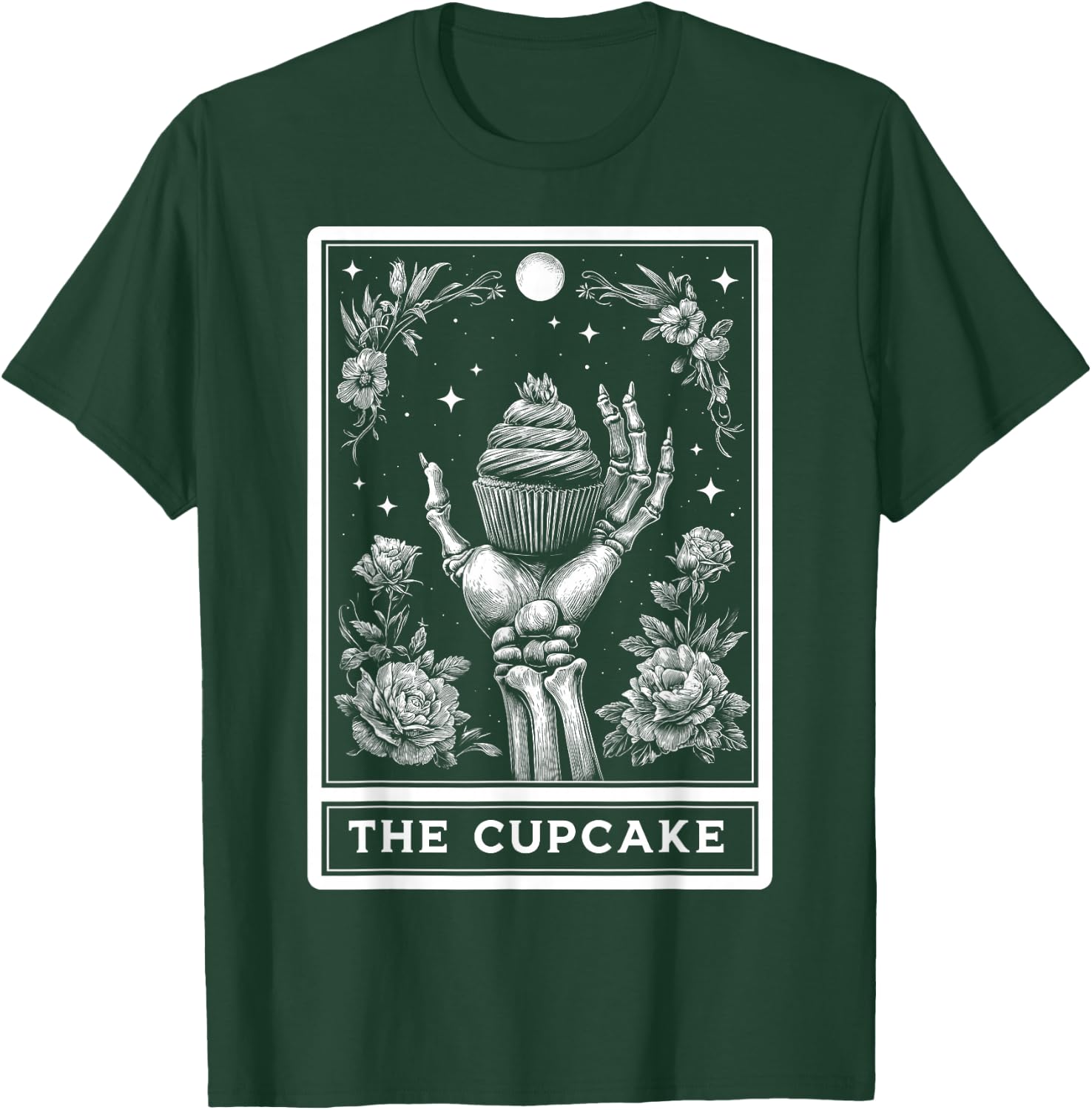 The Cupcake Baker Baking Tarot Card Skeleton Witchy T-Shirt - T-Shirt | Forest