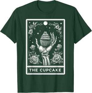 The Cupcake Baker Baking Tarot Card Skeleton Witchy T-Shirt - T-Shirt | Forest