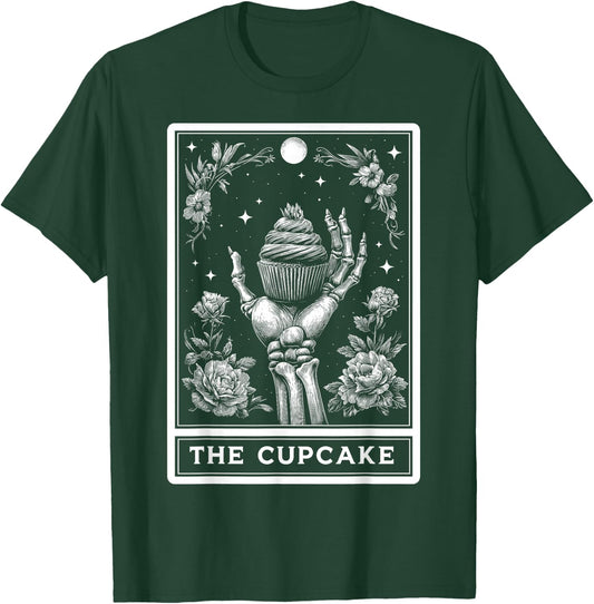 The Cupcake Baker Baking Tarot Card Skeleton Witchy T-Shirt - T-Shirt | Forest