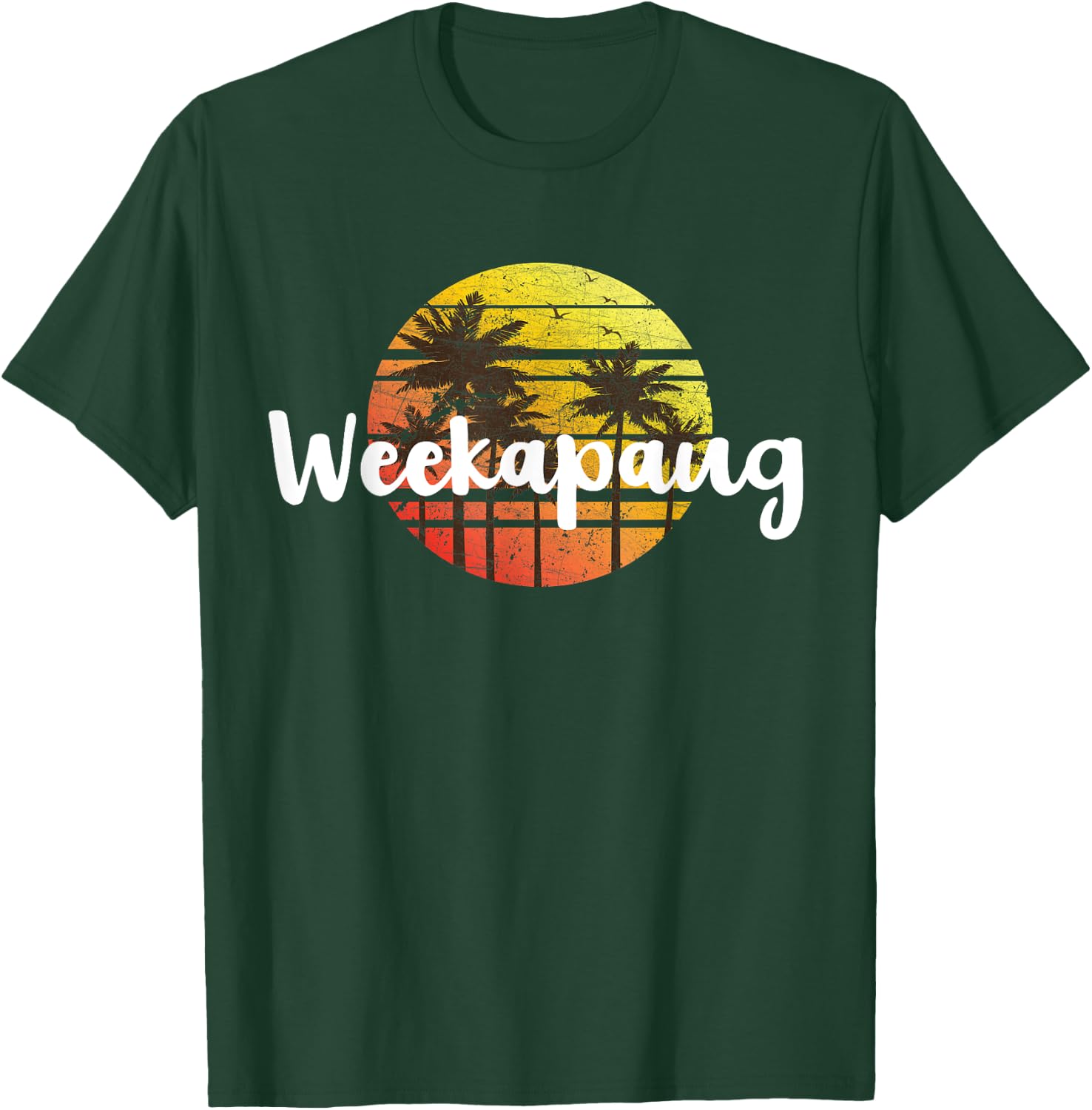 WEEKAPAUG Beach Sunset Vacation Souvenir Shirt Women Kids T-Shirt - T-Shirt | Forest