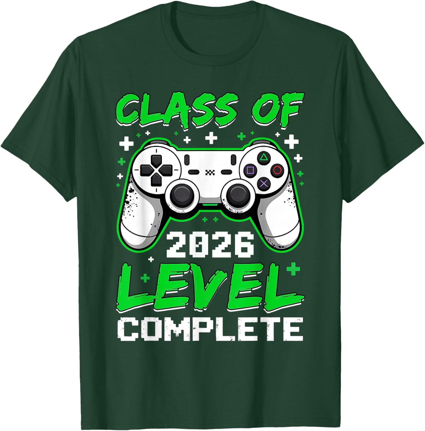 Class of 2026 Level Complete Funny Gamer Senior Graduation T-Shirt - T-Shirt | Forest