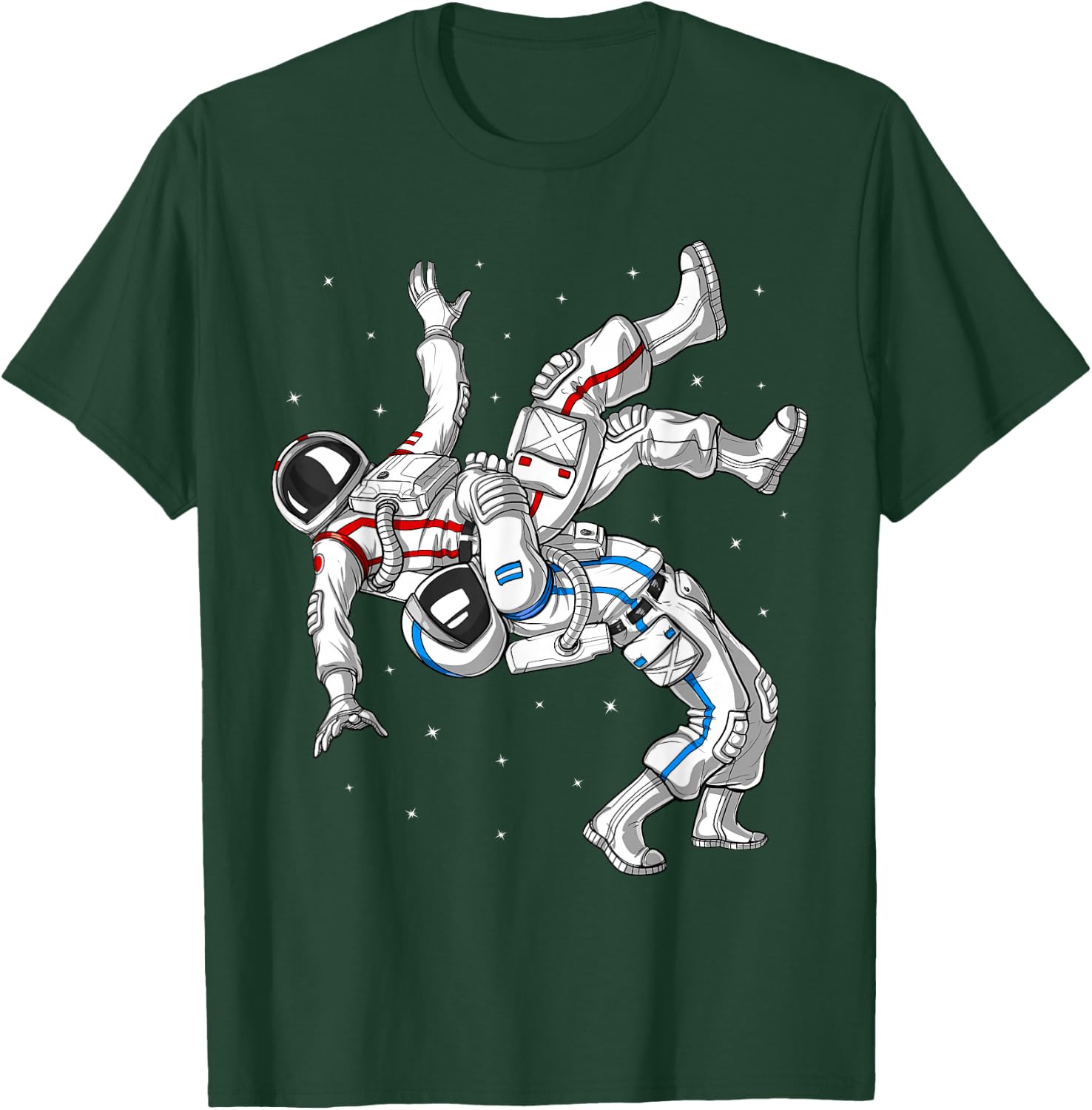 Astronauts Wrestling Jiu-Jitsu Judo Martial Arts Wrestlers T-Shirt - T-Shirt | Forest