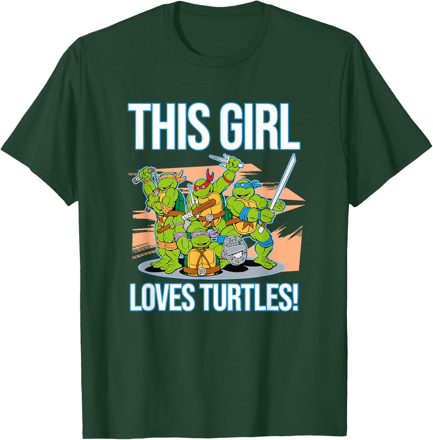 Mademark x Teenage Mutant Ninja Turtles - This Girl Loves Turtles T-Shirt - T-Shirt | Forest