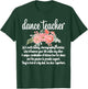 Dance Teacher Appreciation Women's Black Classic Fit Short Sleeve Lace Embellished Dance Teacher T-Shirt - T-Shirt | Forest