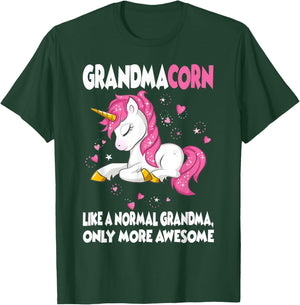 Grandmacorn Cute Unicorn Lover Mother Day Grandma T-Shirt - T-Shirt | Forest