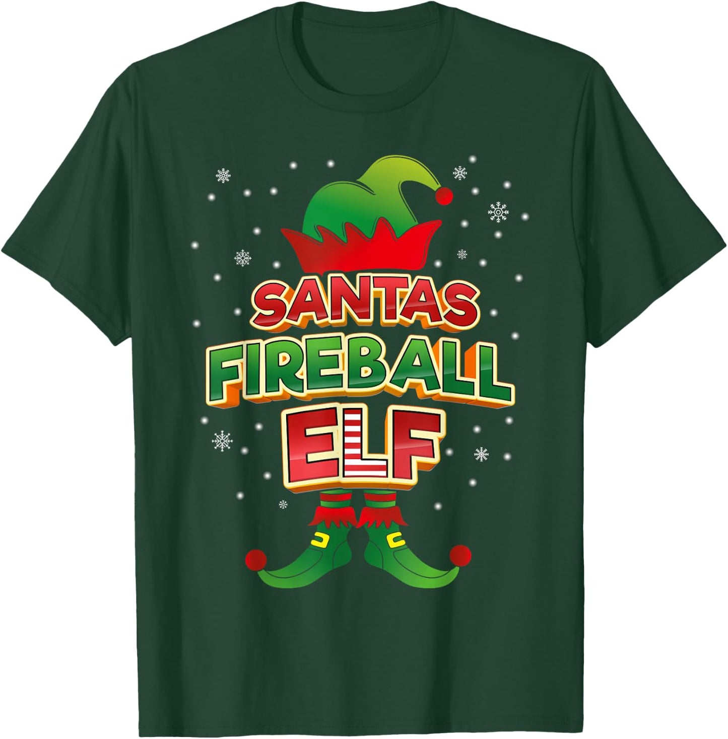 Fireball Elf Christmas Matching Costumes X-Mas T-Shirt - T-Shirt | Forest
