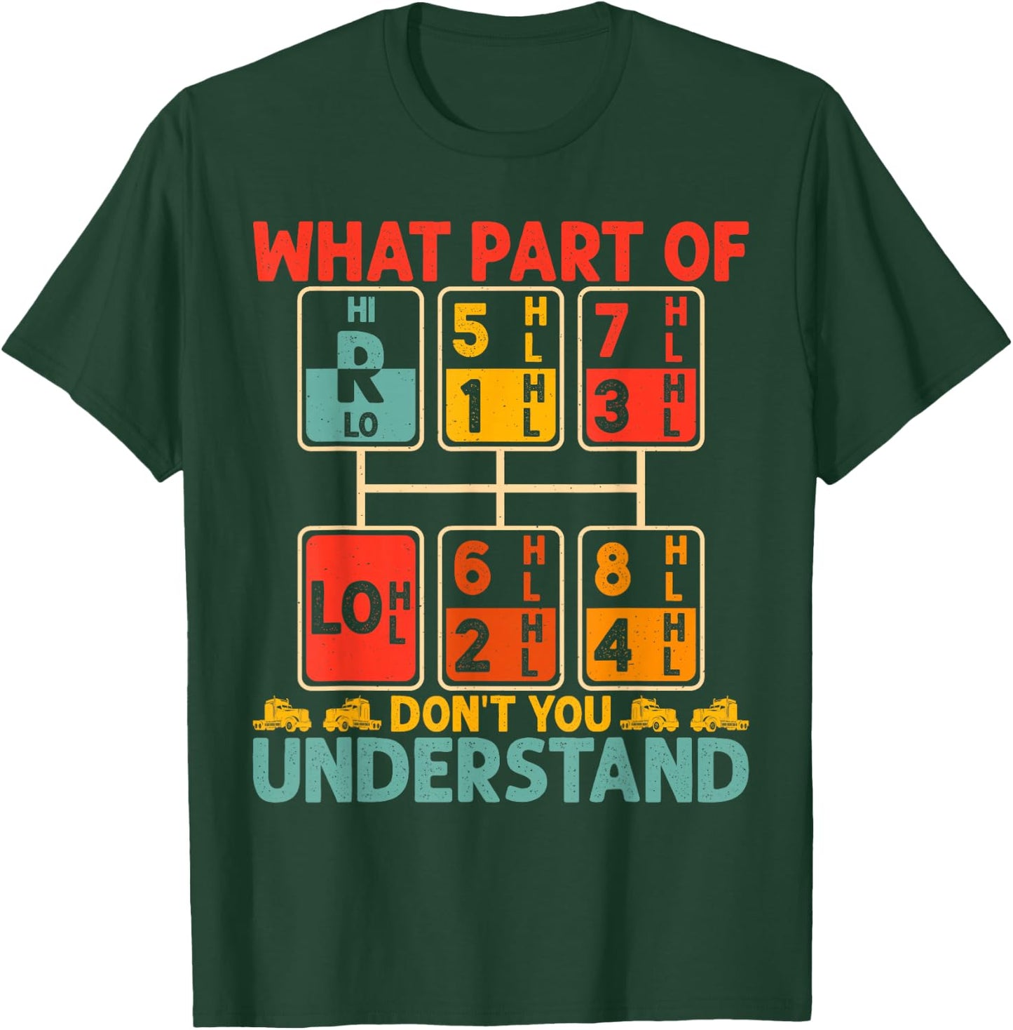 What Part Of Don't You Understand Trucker Truck Driver T-Shirt - T-Shirt | Forest