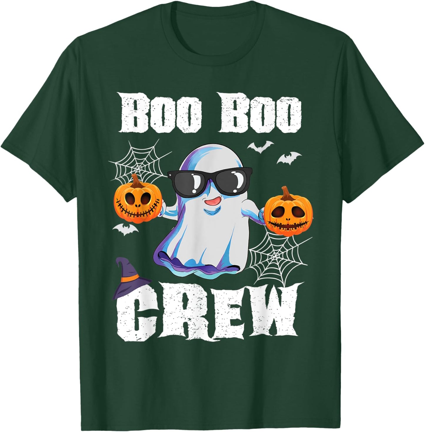 Boo Boo Crew Ghost Nurse Retro Halloween Custome Nursing RN T-Shirt - T-Shirt | Forest