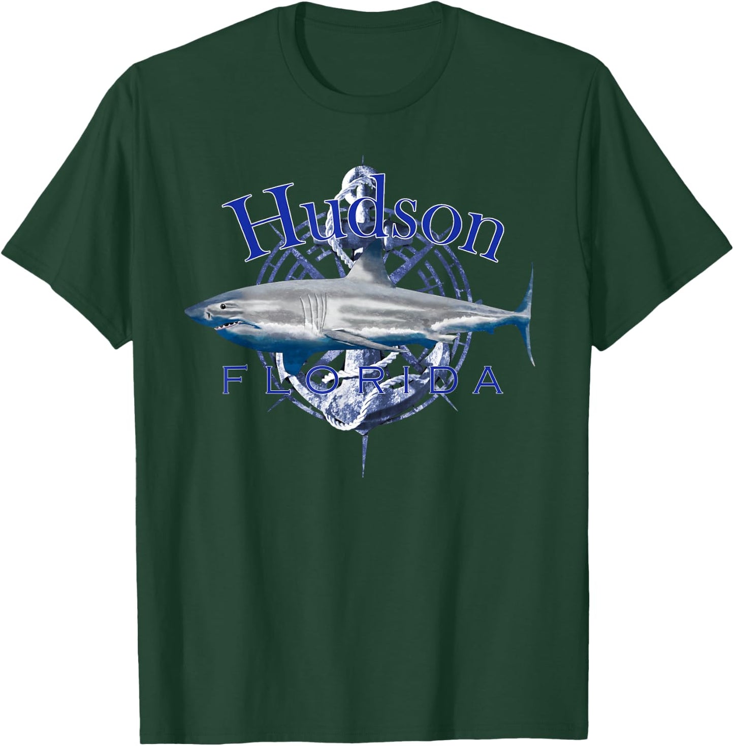 Hudson Florida Nautical Sailing Boating T-Shirt - T-Shirt | Forest