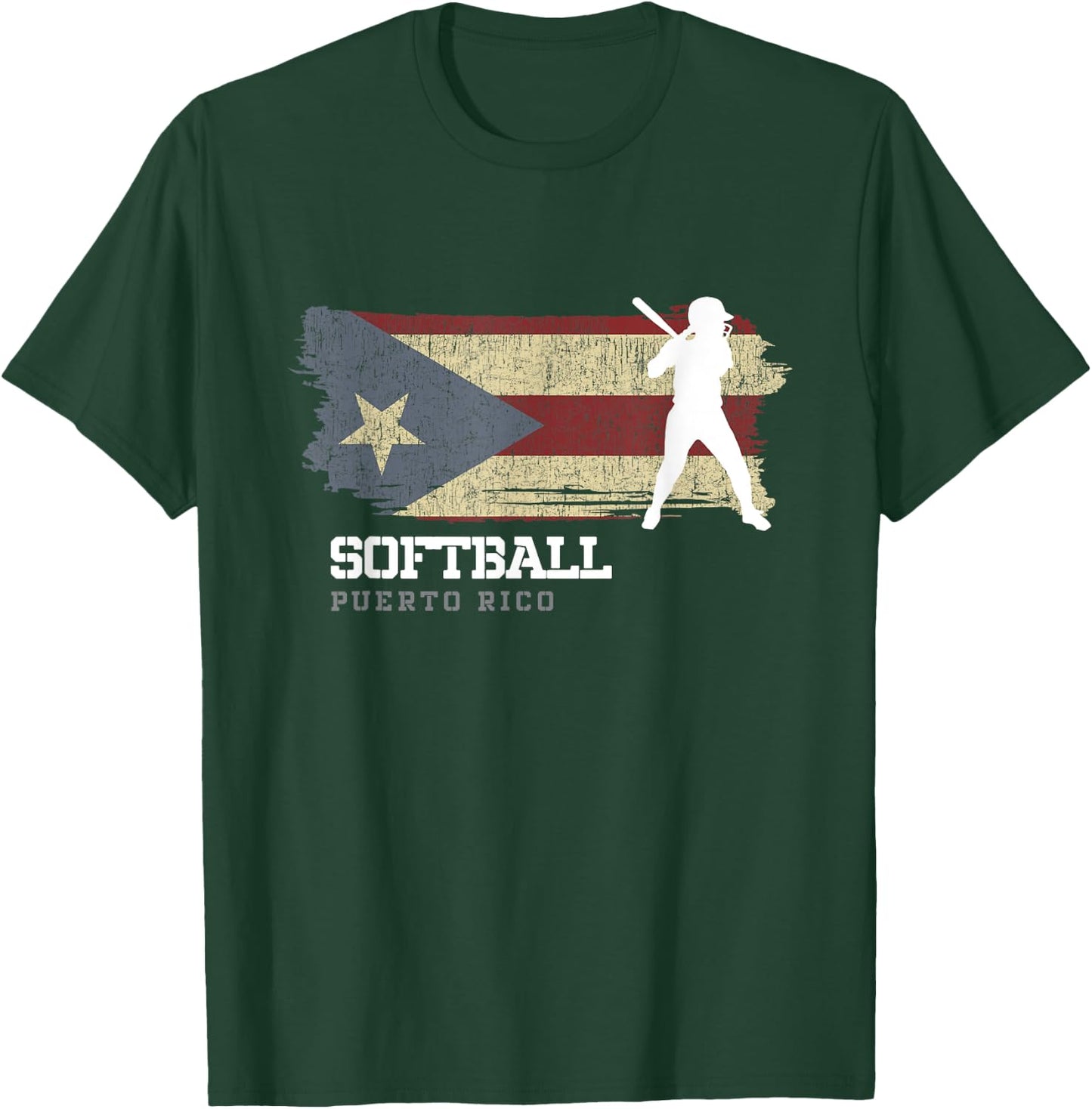 Puerto Rico Softball Team Girls Baseball Softball T-Shirt - T-Shirt | Forest