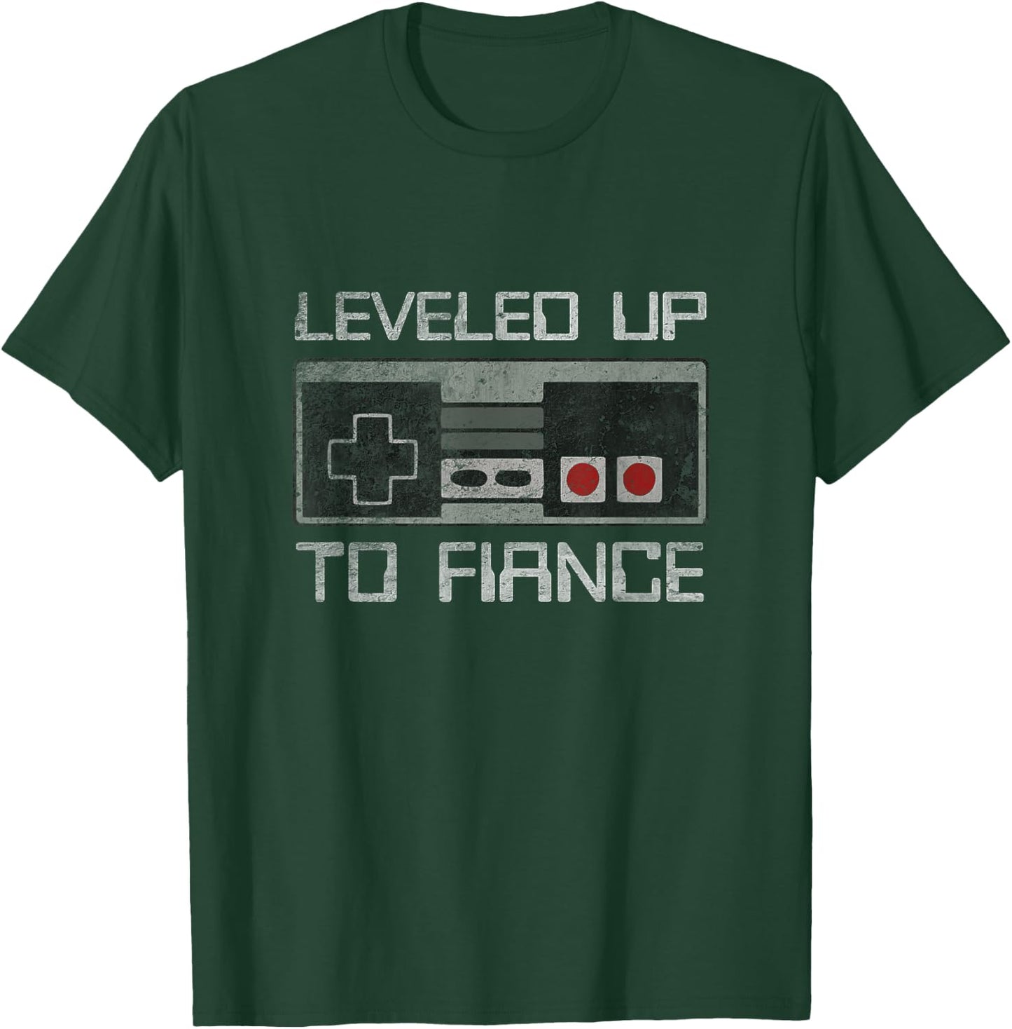 Leveled up to Fiance Newly Engaged Just Engaged Couple T-Shirt - T-Shirt | Forest