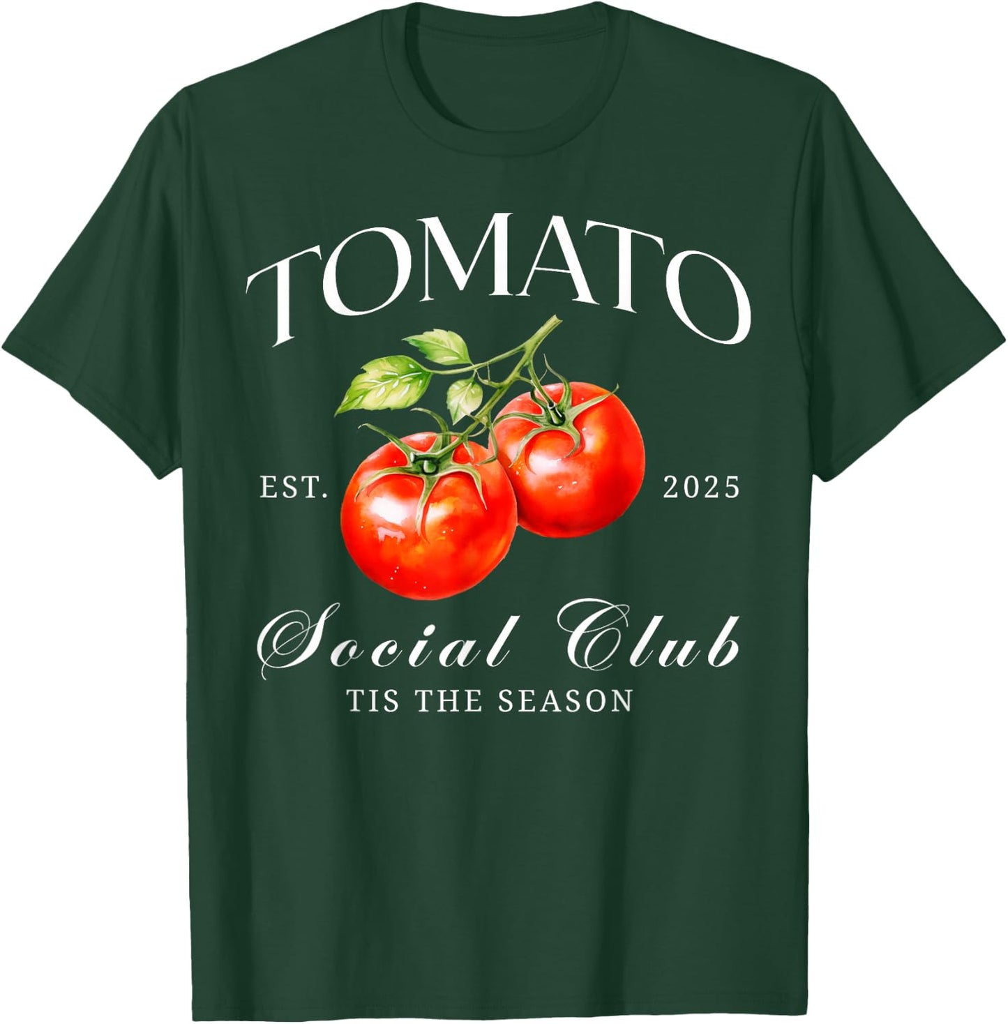 Tomato Season Social Club Gardening Vegetables Farmer T-Shirt - T-Shirt | Forest