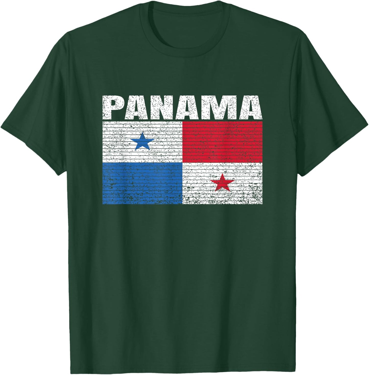 Panama Flag Vintage Panamanian Map Country Gift T-Shirt - T-Shirt | Forest
