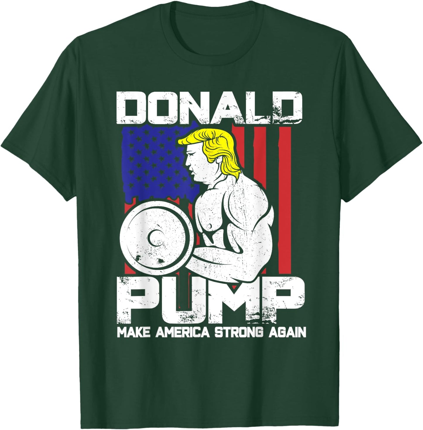 Funny Donald Trump Weight Lifting Workout Gym T-Shirt - T-Shirt | Forest