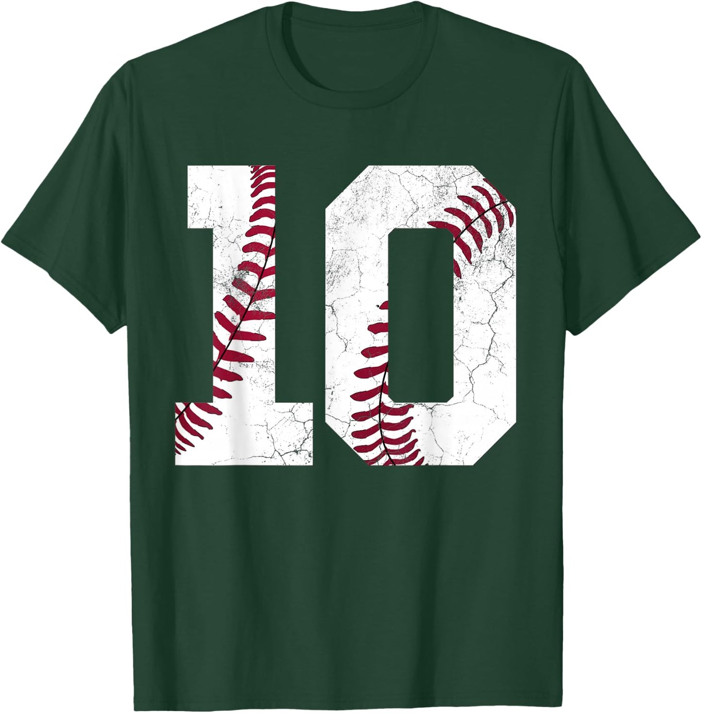 10th Birthday Gift Baseball Boys Kids Ten Number 10 2016 T-Shirt - T-Shirt | Forest