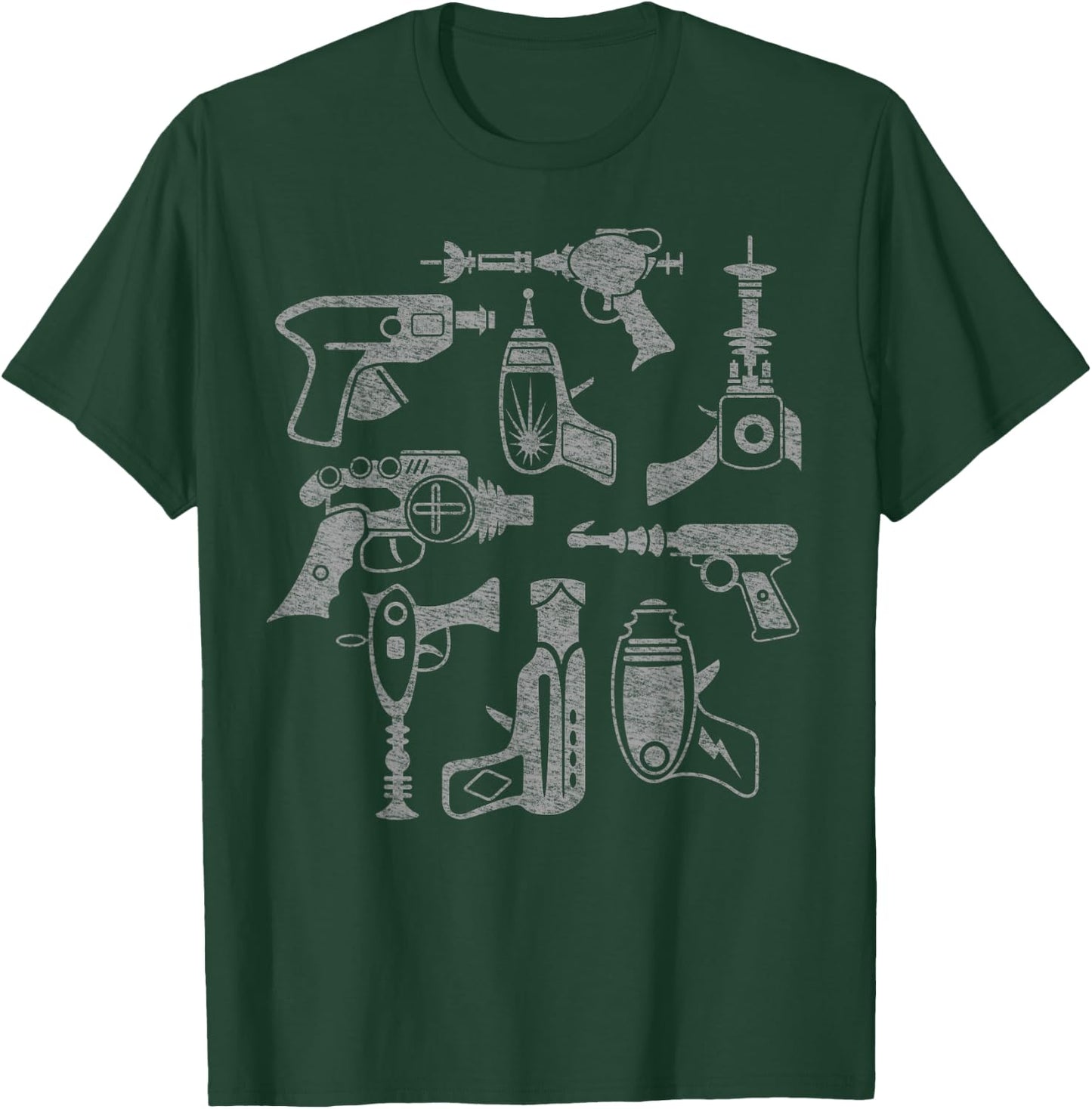 Vintage Space Ray-Gun Collection - Retro T-Shirt - T-Shirt | Forest