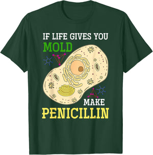 Natural Science Penicillin Biologist Gift Biology T-Shirt - T-Shirt | Forest