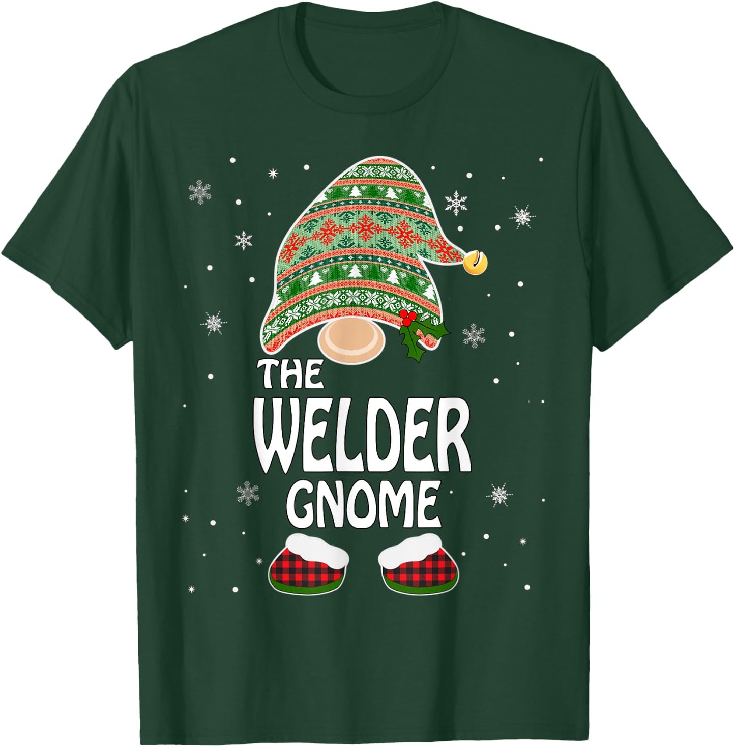 Funny Matching Family Costumes The Welder Gnome Christmas T-Shirt - T-Shirt | Forest