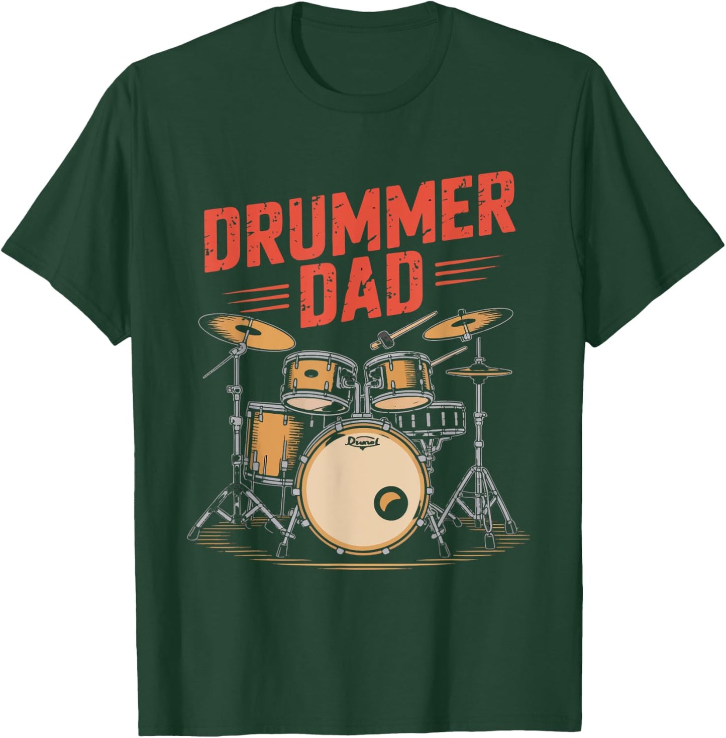 Drummer Dad Gift Drums Funny Daddy T-Shirt - T-Shirt | Forest