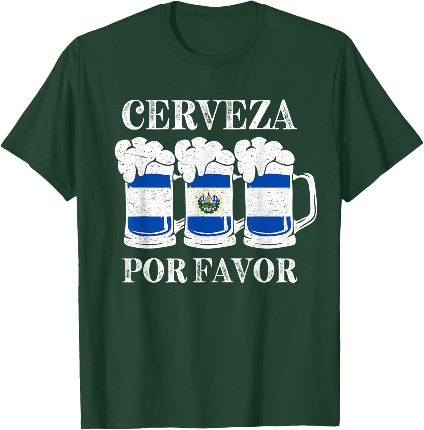 Cerveza Por Favor Salvadoran Beer Pupusas Tamales Party T-Shirt - T-Shirt | Forest